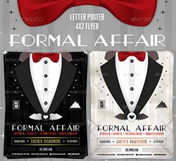 正式的活动海报模板：Formal Affair Poster and Flyer